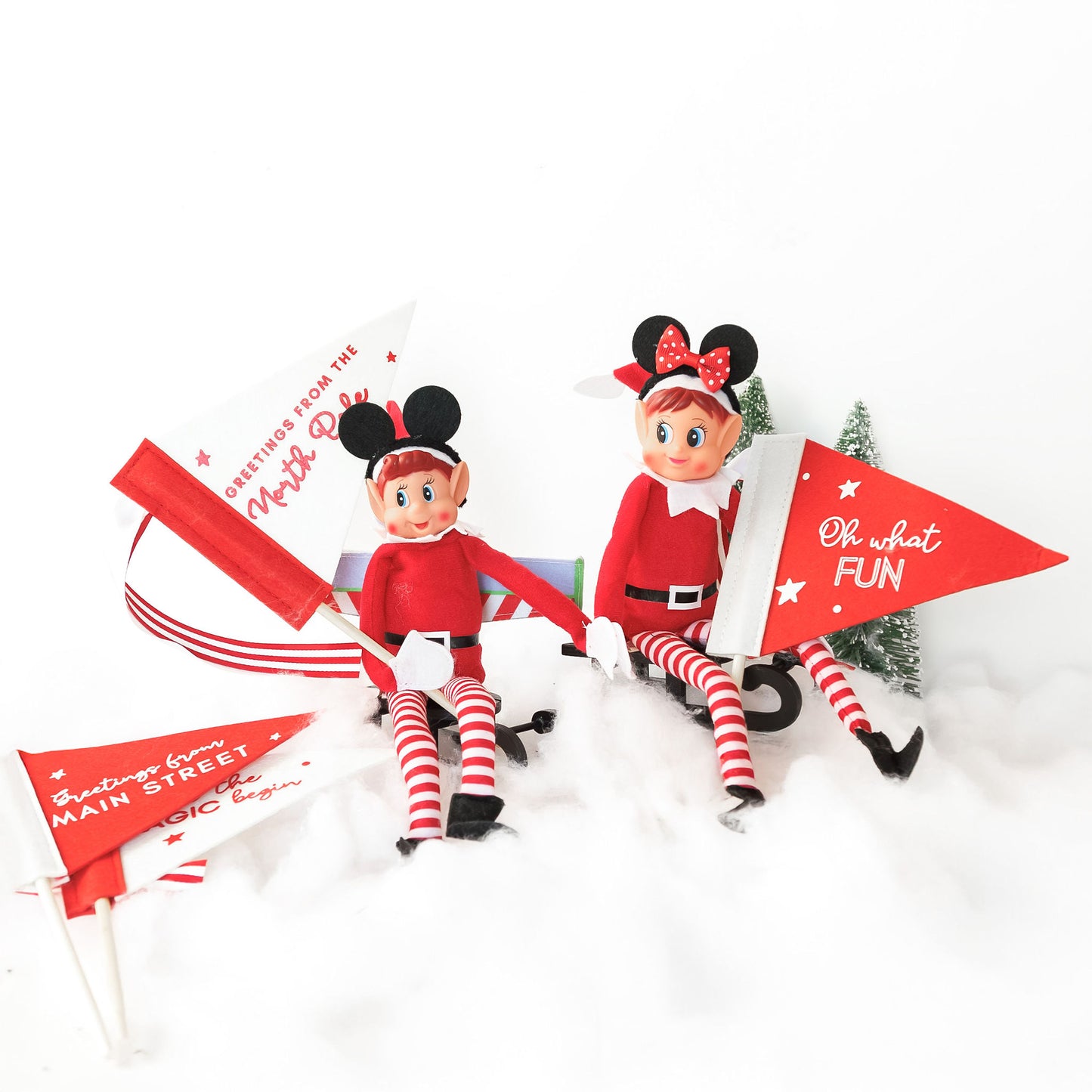 Elf Felt Pennant Flags