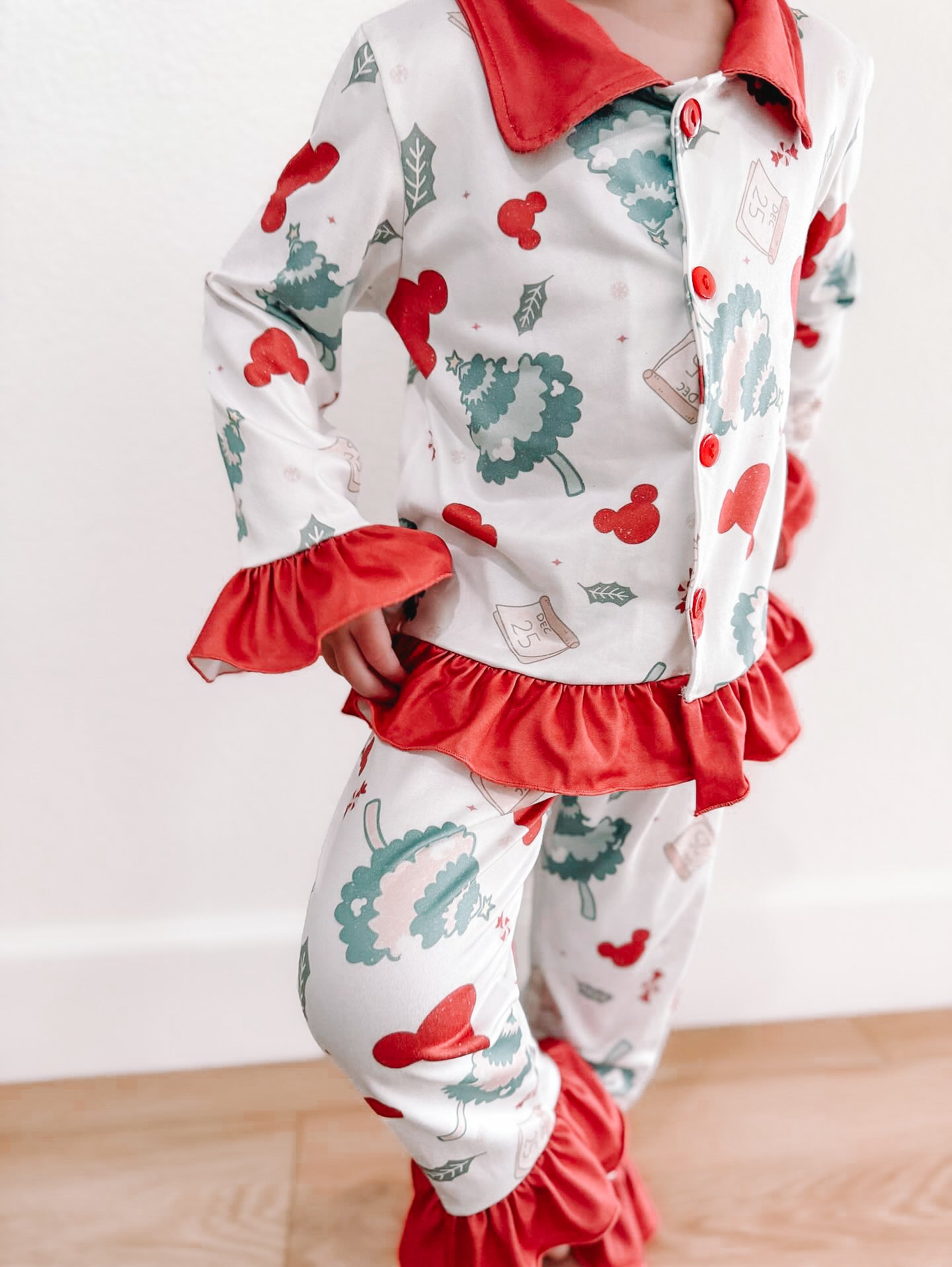 Girls Holiday Button Up: PJ